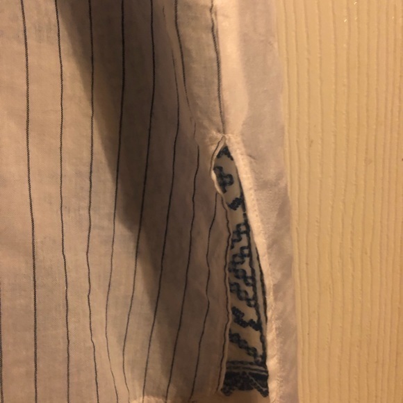 Johnny Was beautiful lightweight white and blue sleeveless blouse‎ size XS - Picture 7 of 16